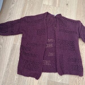 FREE PEOPLE Cardigan- plum color (m/l)